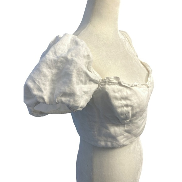 Wilfred Wander Linen Blouse In White Size M - Picture 7 of 12